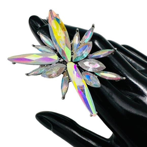 Giant Cosmic Starburst AB adjustable statement cocktail ring - Picture 1 of 8
